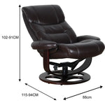 Julio Faux Leather Premium Reclining Lounge Arm Chair w/ Ottoman Swivel Sofa - Furniture > Bar Stools & Chairs > Arm