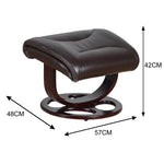Julio Faux Leather Premium Reclining Lounge Arm Chair w/ Ottoman Swivel Sofa - Furniture > Bar Stools & Chairs > Arm