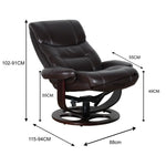 Julio Faux Leather Premium Reclining Lounge Arm Chair w/ Ottoman Swivel Sofa - Furniture > Bar Stools & Chairs > Arm