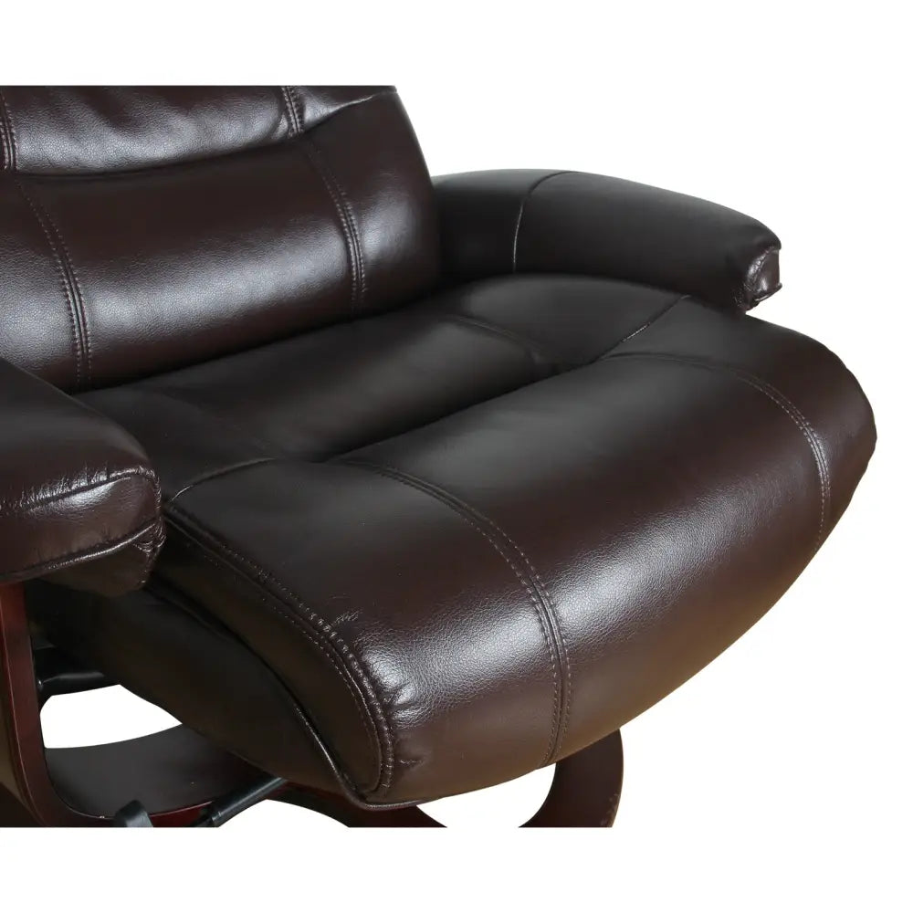 Julio Faux Leather Premium Reclining Lounge Arm Chair w/ Ottoman Swivel Sofa - Furniture > Bar Stools & Chairs > Arm