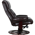 Julio Faux Leather Premium Reclining Lounge Arm Chair w/ Ottoman Swivel Sofa - Furniture > Bar Stools & Chairs > Arm