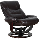 Julio Faux Leather Premium Reclining Lounge Arm Chair w/ Ottoman Swivel Sofa - Furniture > Bar Stools & Chairs > Arm