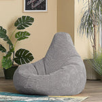 Jumbo Cord Beanbag Chair Cover Unfilled Large Bean Bag - Grey - Furniture > Office