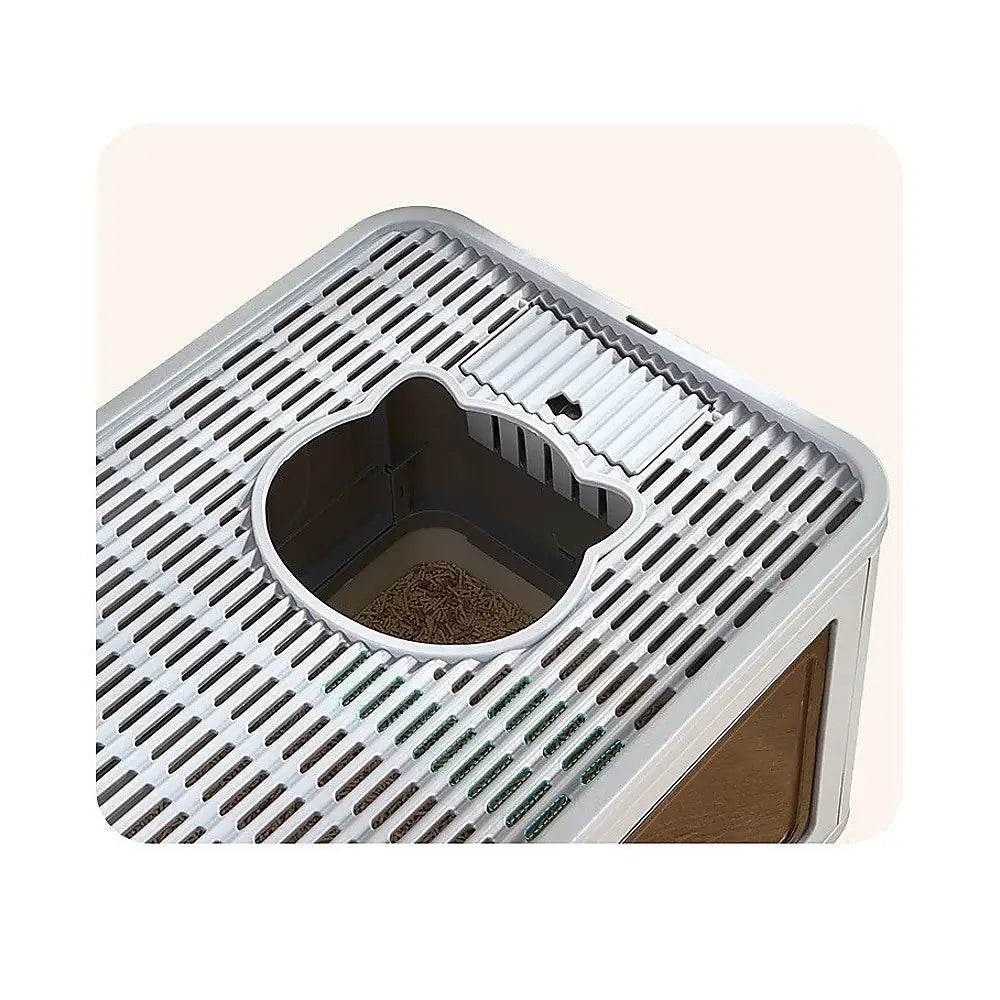 Jumbo Hooded Cat Litter Box Tray Pet Kitty Toilet for Large Cats w Hair Grooming - Pet Care > Cleaning & Maintenance >