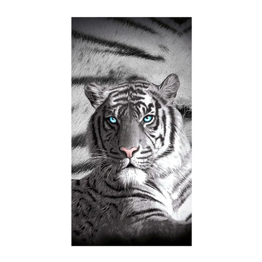Just Home Blue Eyes Stripes Tiger Bath Beach Towel - Home & Garden > Pool & Accessories > Beach Towels