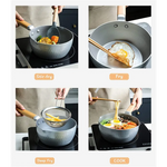Justcook 20cm Japanese-style Stainless Steel Xueping Pot White Handle - Home & Garden > Kitchenware