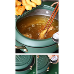 Justcook 20cm JSHS-YZG0320-1 Double Handle Tempura Karaga Fryer Pot Frying Pan - Home & Garden > Kitchenware