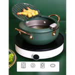 Justcook 20cm JSHS-YZG0320-1 Double Handle Tempura Karaga Fryer Pot Frying Pan - Home & Garden > Kitchenware