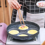 Justcook 24cm 4 Mold Non-Stick Egg Cooker Frying Pan - Black - Home & Garden > Kitchenware