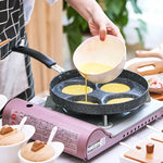 Justcook 24cm 4 Mold Non-Stick Egg Cooker Frying Pan - Black - Home & Garden > Kitchenware