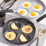 Justcook 24cm 4 Mold Non-Stick Egg Cooker Frying Pan - Black - Home & Garden > Kitchenware
