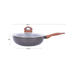 Justcook 30cm JSHS-IH4930C-1 Marble Wok Stirfry Pan - Home & Garden > Kitchenware