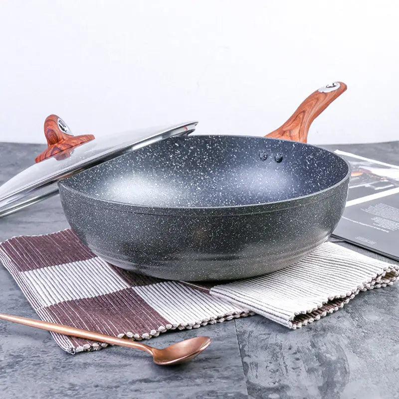 Justcook 30cm JSHS-IH4930C-1 Marble Wok Stirfry Pan - Home & Garden > Kitchenware
