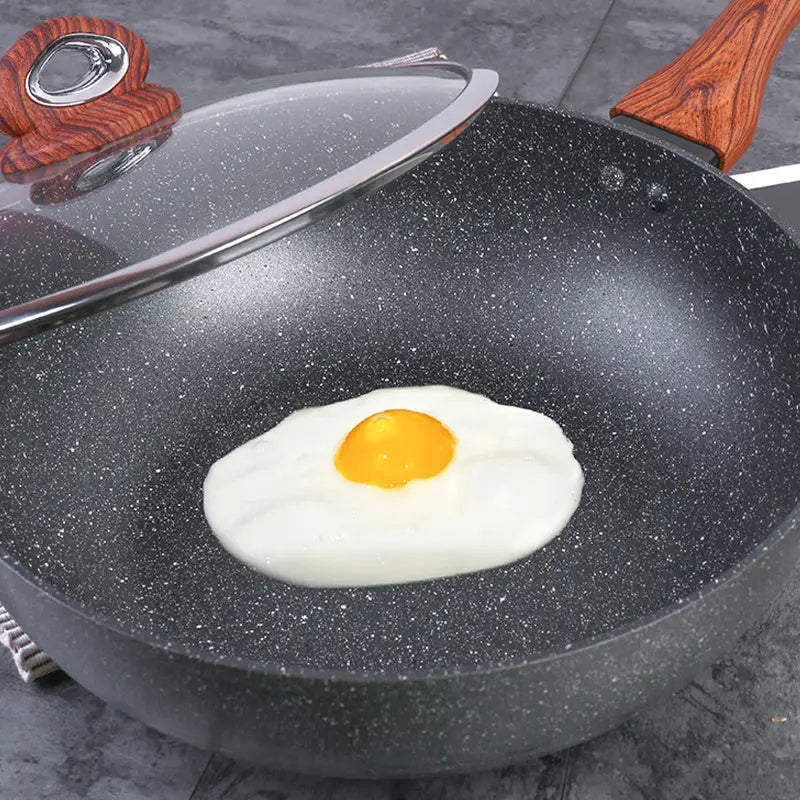 Justcook 30cm JSHS-IH4930C-1 Marble Wok Stirfry Pan - Home & Garden > Kitchenware