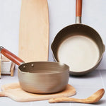 Justcook Japanese-style Lightweight Aluminum Golden Snow Pot Saucepan 18cm - Home & Garden > Kitchenware