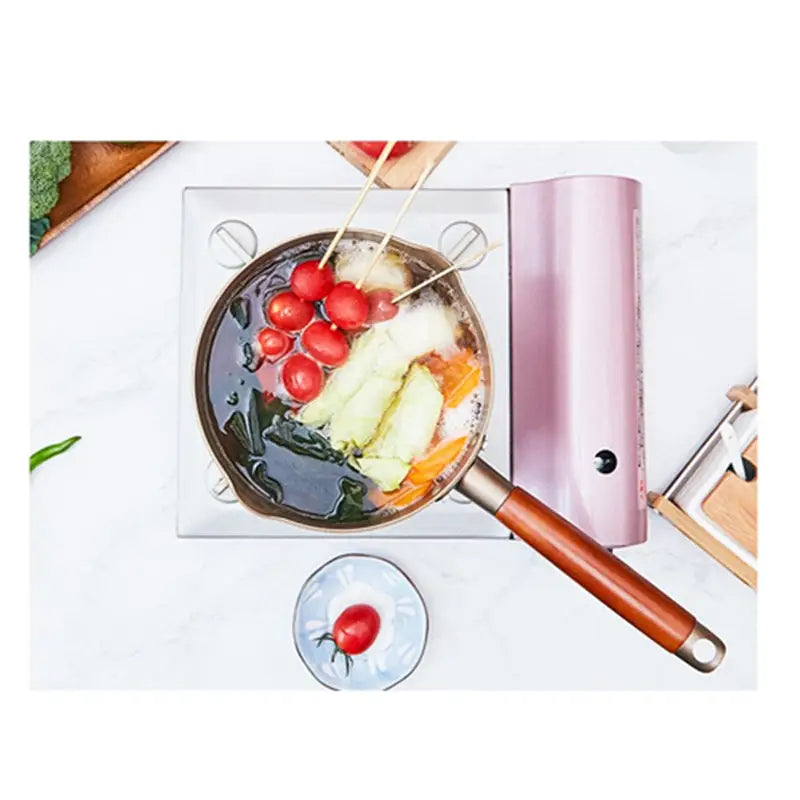 Justcook Japanese-style Lightweight Aluminum Golden Snow Pot Saucepan 18cm - Home & Garden > Kitchenware