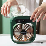 JY Ice Fog Air Conditioning Mist Humidfier Mini Fan Humidifying - White - Appliances > Aroma Diffusers & Humidifiers