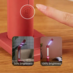 JY Penguin Lamp USB Rechargeable Reading Light Portable Bedside- Black - Home & Garden > Lighting