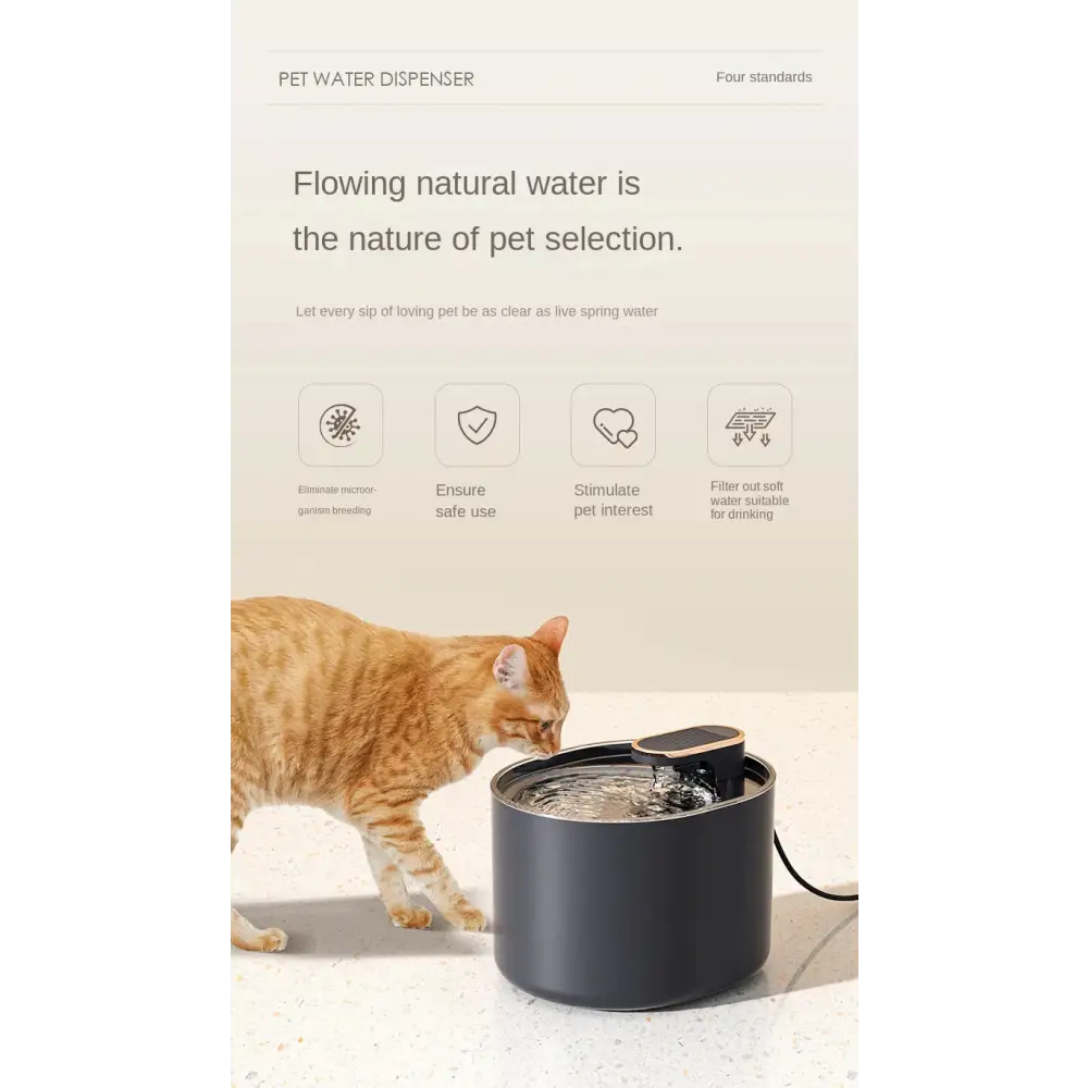 JY Pet Automatic Cat Water Fountain 3L - White - Home & Garden > Kitchenware