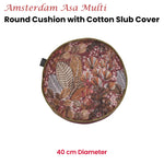 KAAT Amsterdam Asa Multi Botanical Round Filled Cushion 40cm Diameter - Home & Garden > Decor > Cushions & Throws