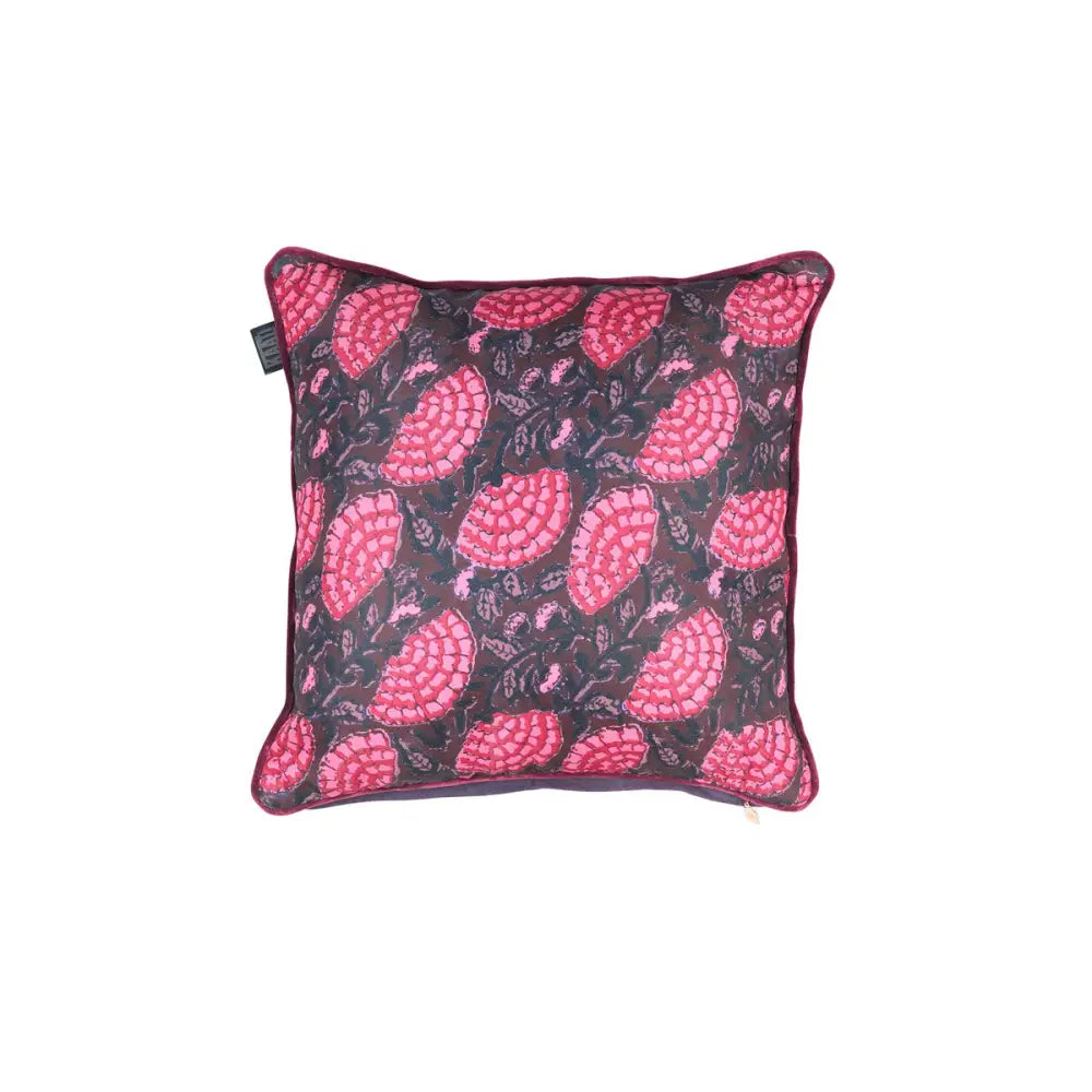 KAAT Amsterdam Ayda Pink Floral Square Filled Cushion 45cm x 45cm - Home & Garden > Decor > Cushions & Throws