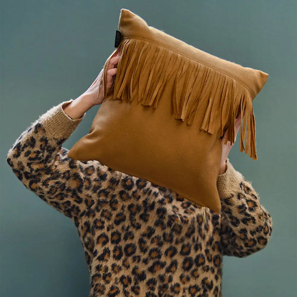 KAAT Amsterdam Frey Brown Square Filled Cushion 40cm x 40cm - Home & Garden > Decor > Cushions & Throws