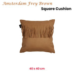 KAAT Amsterdam Frey Brown Square Filled Cushion 40cm x 40cm - Home & Garden > Decor > Cushions & Throws