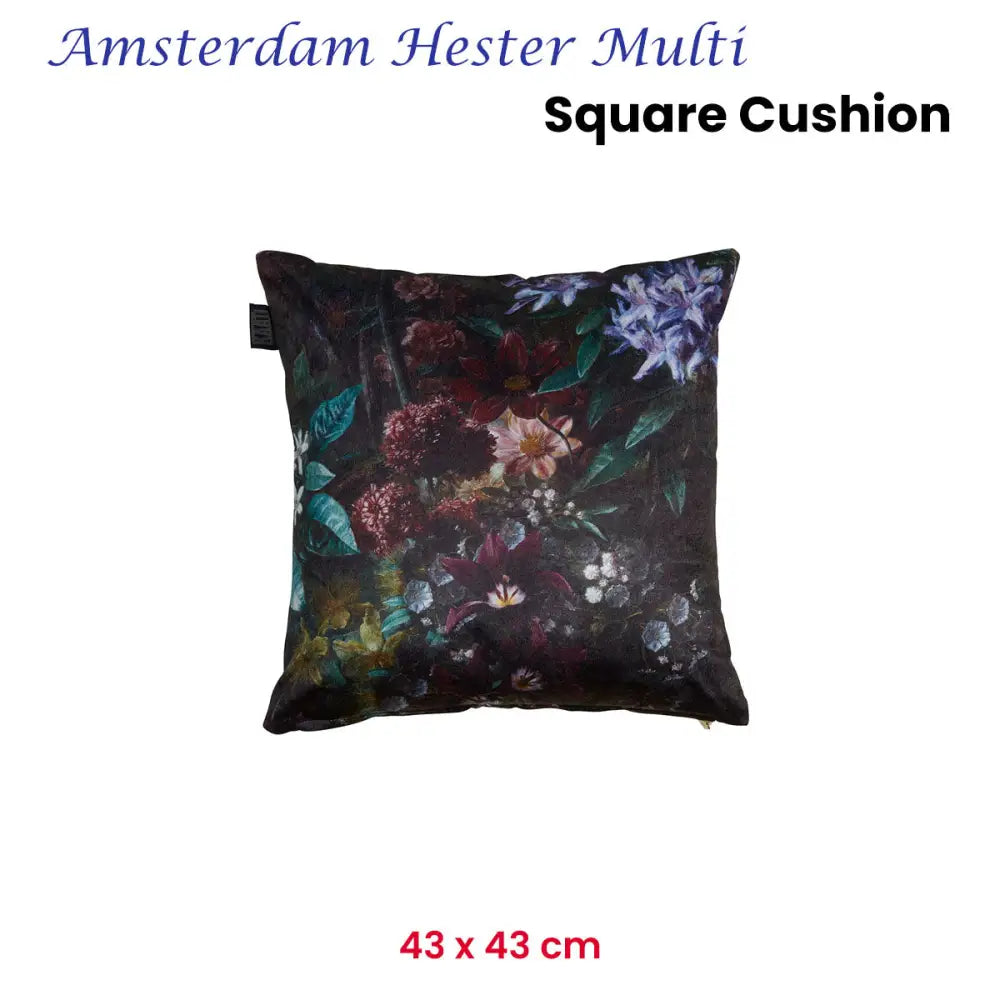 KAAT Amsterdam Hester Multi Botanical Square Filled Cushion 43cm x 43cm - Home & Garden > Decor > Cushions & Throws