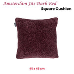 KAAT Amsterdam Jits Dark Red Square Filled Cushion 45cm x 45cm - Home & Garden > Decor > Cushions & Throws