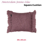 KAAT Amsterdam Jonine Lilac Square Filled Cushion 45cm x 45cm - Home & Garden > Decor > Cushions & Throws