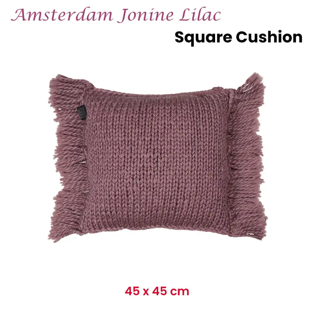 KAAT Amsterdam Jonine Lilac Square Filled Cushion 45cm x 45cm - Home & Garden > Decor > Cushions & Throws