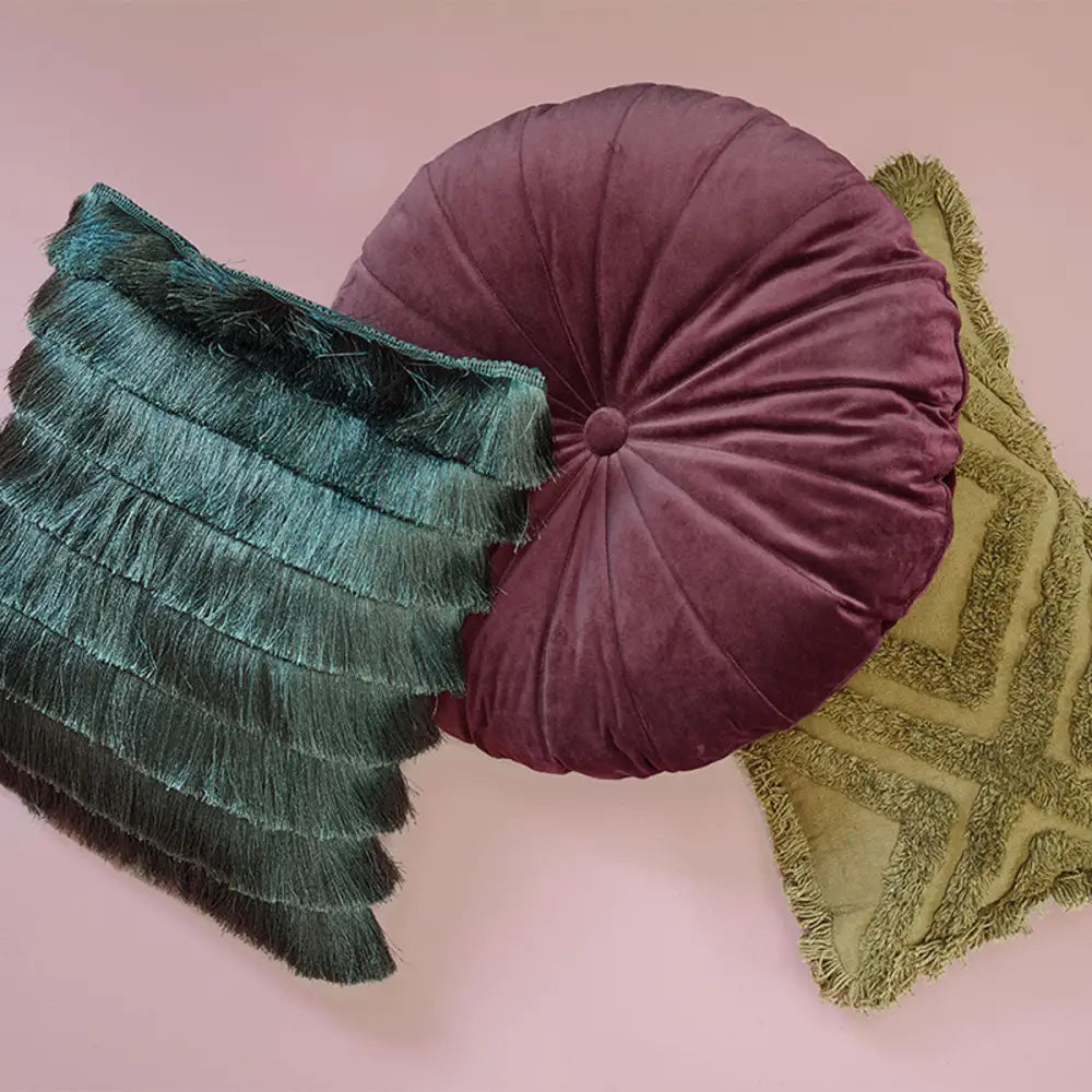 KAAT Amsterdam Mandarin Purple Round Filled Cushion 40cm Diameter - Home & Garden > Decor > Cushions & Throws