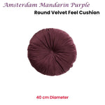 KAAT Amsterdam Mandarin Purple Round Filled Cushion 40cm Diameter - Home & Garden > Decor > Cushions & Throws