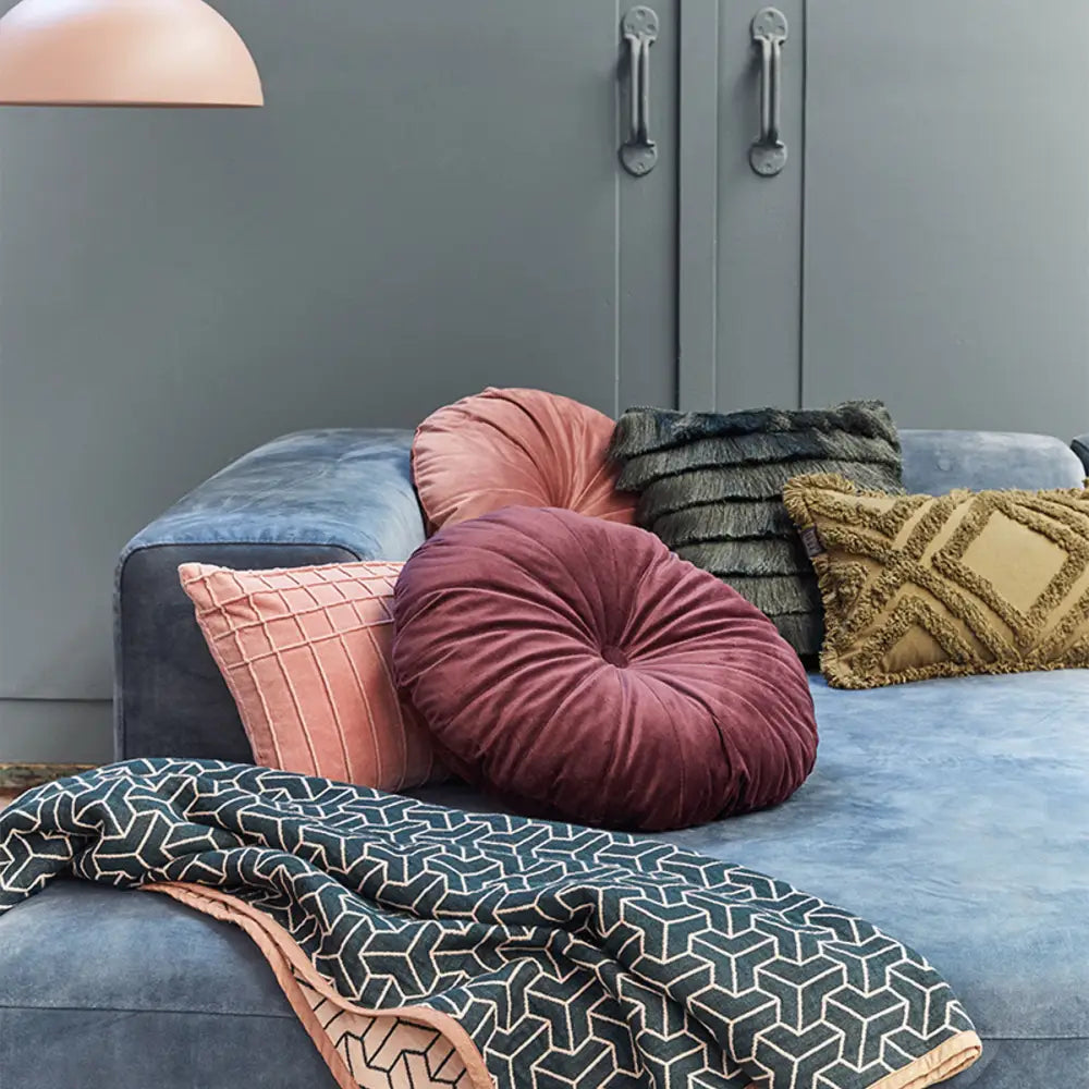KAAT Amsterdam Mandarin Purple Round Filled Cushion 40cm Diameter - Home & Garden > Decor > Cushions & Throws