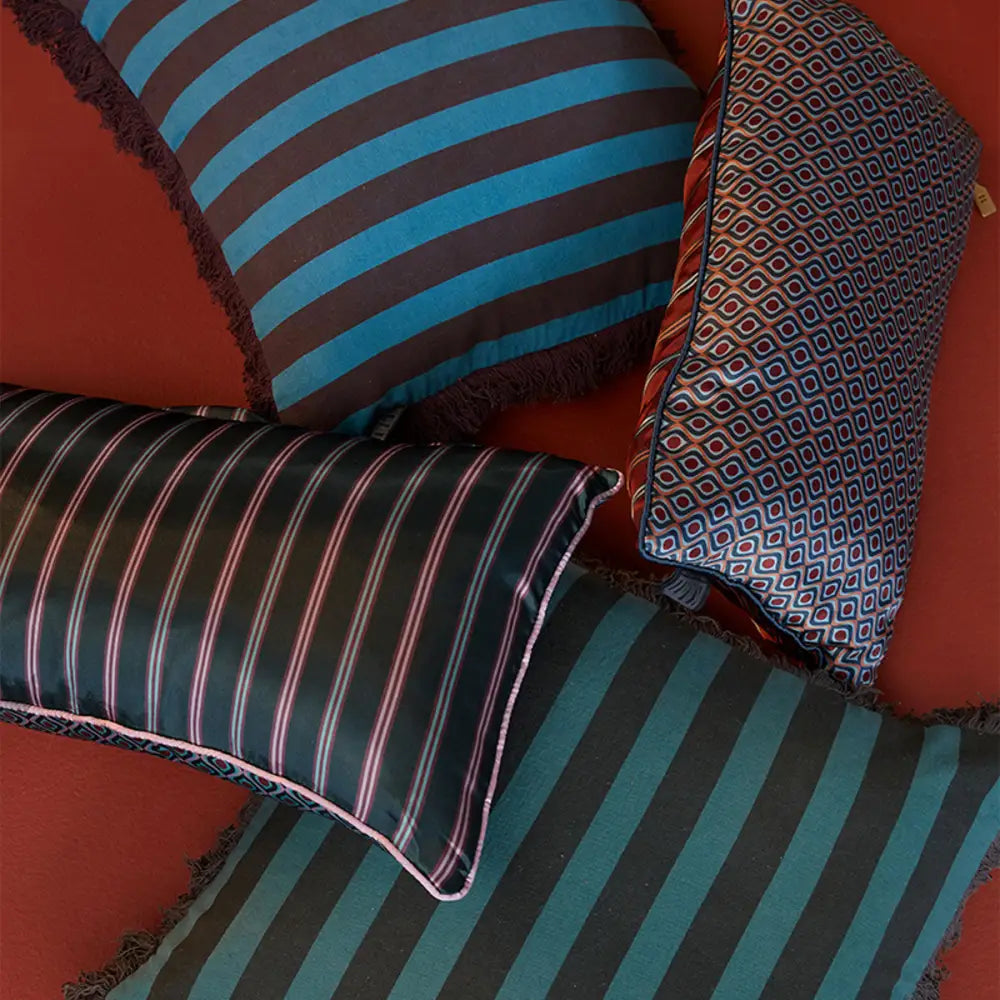 KAAT Amsterdam Meja Green Reversible Oblong Filled Cushion 30cm x 50cm - Home & Garden > Decor > Cushions & Throws