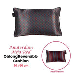 KAAT Amsterdam Meja Red Reversible Oblong Filled Cushion 30cm x 50cm - Home & Garden > Decor > Cushions & Throws