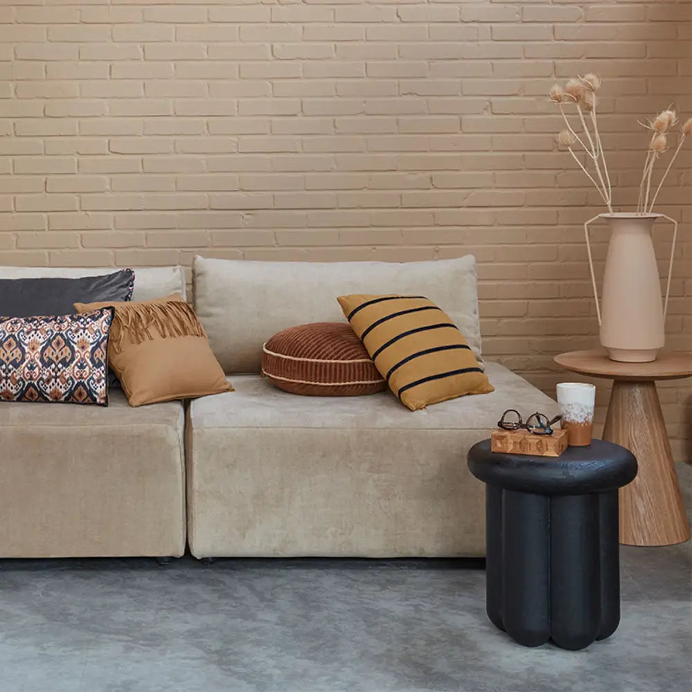 KAAT Amsterdam Myron Brown Stripe Square Filled Cushion 40cm x 40cm - Home & Garden > Decor > Cushions & Throws