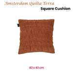 KAAT Amsterdam Quilta Terra Square Filled Cushion 43cm x 43cm - Home & Garden > Decor > Cushions & Throws