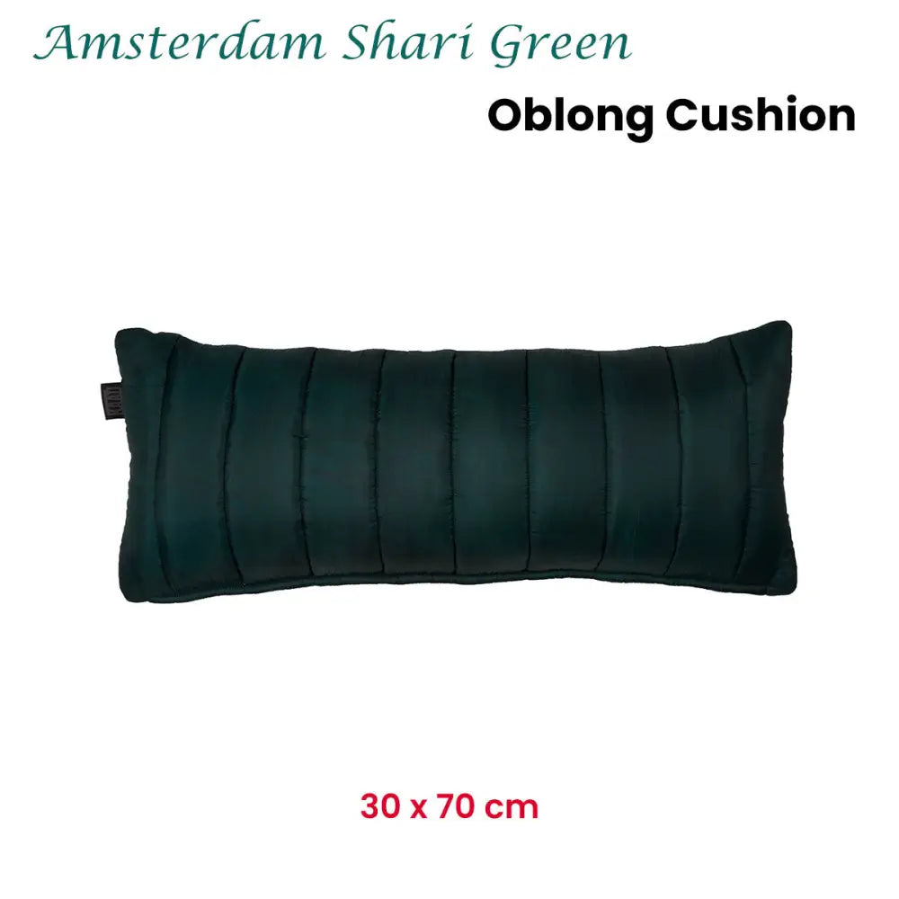 KAAT Amsterdam Shari Green Oblong Filled Cushion 30cm x 70cm - Home & Garden > Decor > Cushions & Throws