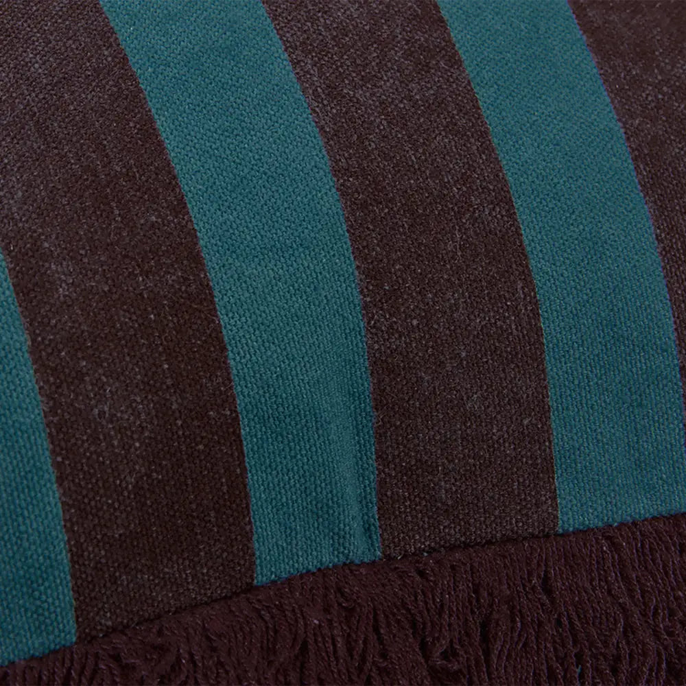 KAAT Amsterdam Viggo Red Stripe Square Filled Cushion 45cm x 45cm - Home & Garden > Decor > Cushions & Throws