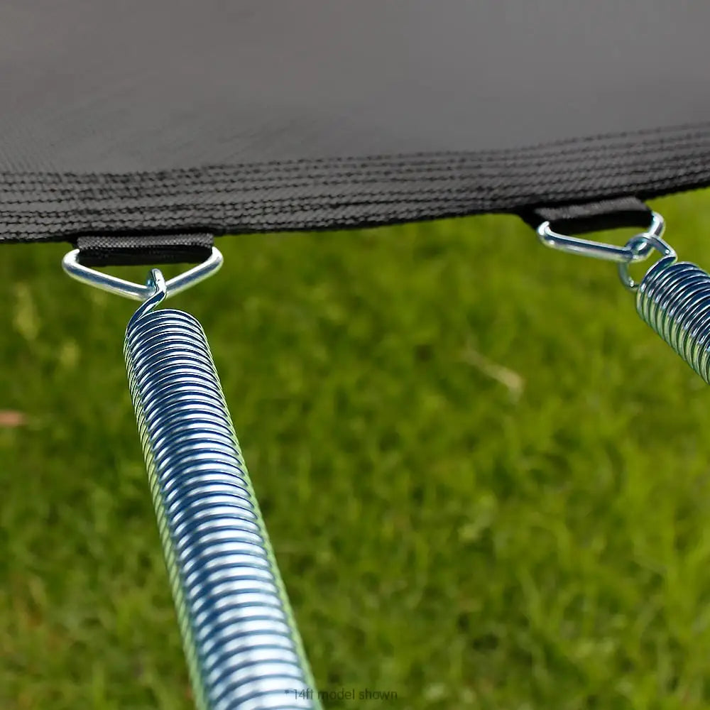 Kahuna 16ft Outdoor Trampoline Kids Children With Safety Enclosure Pad Mat Ladder Basketball Hoop Set - Green - Baby &