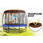 Kahuna 16ft Outdoor Trampoline Kids Children With Safety Enclosure Pad Mat Ladder Basketball Hoop Set - Blue - Baby &