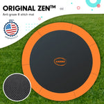 Kahuna 8ft Outdoor Orange Trampoline For Kids And Children Suited For Fitness Exercise Gymnastics With Safety Enclosure