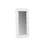 Kamila White Wavy-shaped Mirror - Health & Beauty > Makeup > Makeup Mirrors