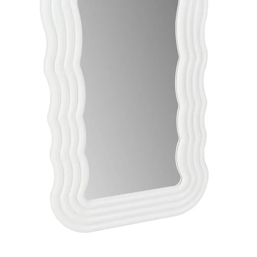 Kamila White Wavy-shaped Mirror - Health & Beauty > Makeup > Makeup Mirrors