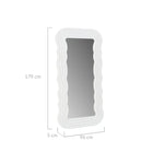 Kamila White Wavy-shaped Mirror - Health & Beauty > Makeup > Makeup Mirrors