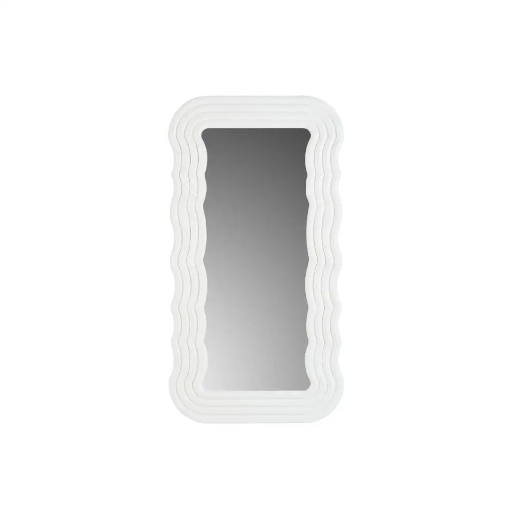 Kamila White Wavy-shaped Mirror - Health & Beauty > Makeup > Makeup Mirrors