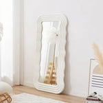 Kamila White Wavy-shaped Mirror - Health & Beauty > Makeup > Makeup Mirrors