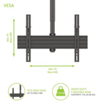 Kanto CM600SG Stainless Steel Outdoor Ceiling TV Mount for 37-inch to 70-inch TVs Black - Audio & Video > Speakers