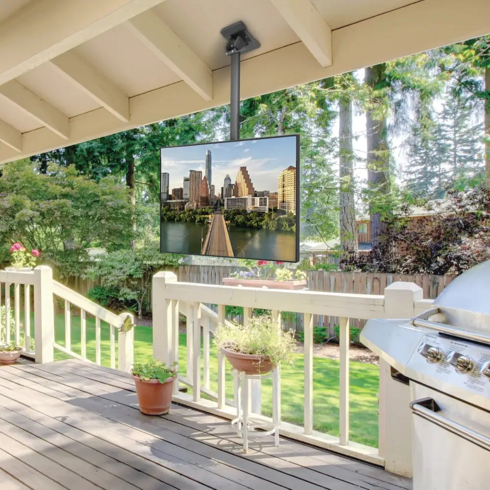 Kanto CM600SG Stainless Steel Outdoor Ceiling TV Mount for 37-inch to 70-inch TVs Black - Audio & Video > Speakers